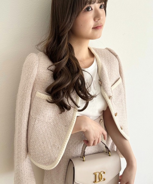 DEICY（デイシー） ジャケット ノーカラージャケット ツイード