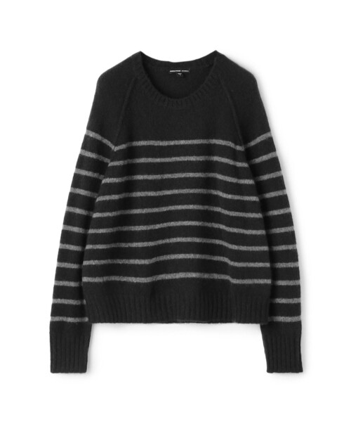 ニット セーター カシミヤボーダー ラグランスリーブプルオーバー WLTC3866 レディース