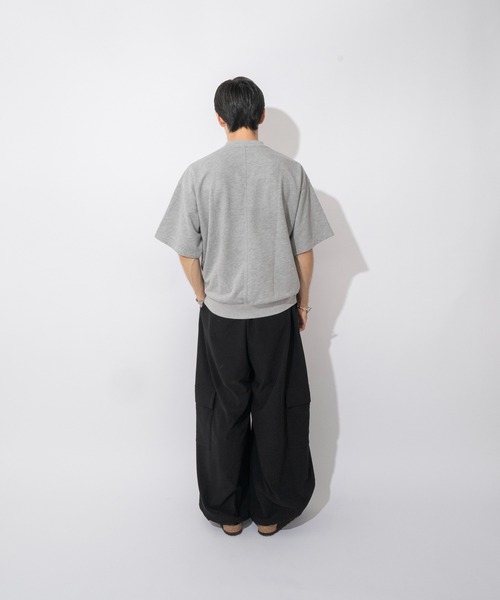Nanmo. tシャツ TUCK SWAET T-SHIRT / タッククルーネックスウェットT