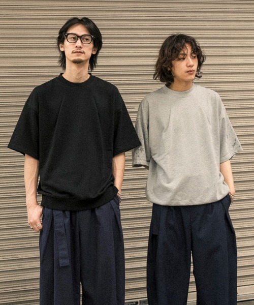やまもと様 C7408 タックスウェットTシャツ Nanmo. tシャツ TUCK SWAET T-SHIRT / タッククルーネックスウェットT