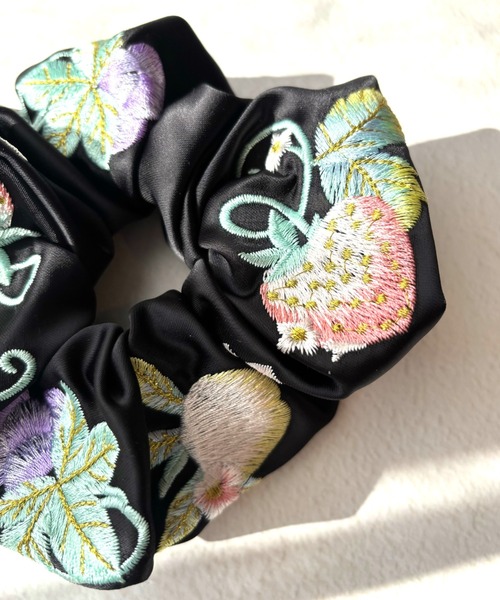 lit.Cy シュシュ フルーツ刺繍BIGシュシュ : ZOZOTOWN Yahoo!店