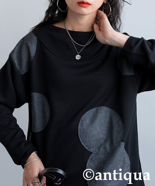tシャツ ドットステッチトップス レディース