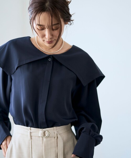cen.ステッチセーラーカラーブラウス ステッチセーラーカラーブラウス – SonderSable
