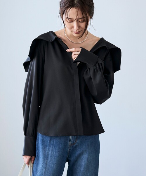 ✳︎kiiro1234✳︎cen.  セーラーカラーブラウス  長袖 ブラウス シャツ セーラーカラーブラウス レディース : ZOZOTOWN Yahoo
