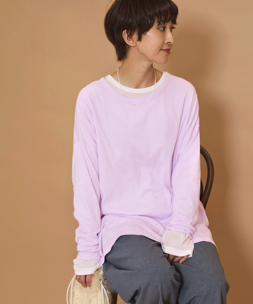 tシャツ 「追加」別注「MILLER/ミラー」Light Prib L/S：カットソー レディース Robert P. Miller tシャツ 「追加」別注「MILLER/ミラー」Light
