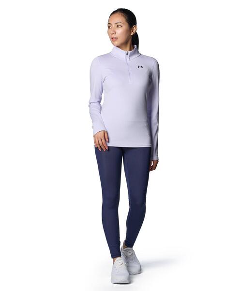 tシャツ UAコールドギア プロ 1/2ジップ ロングスリーブ シャツ（トレーニング/レディース） レディース UNDER ARMOUR tシャツ UAコールドギア プロ 1/2ジップ ロング