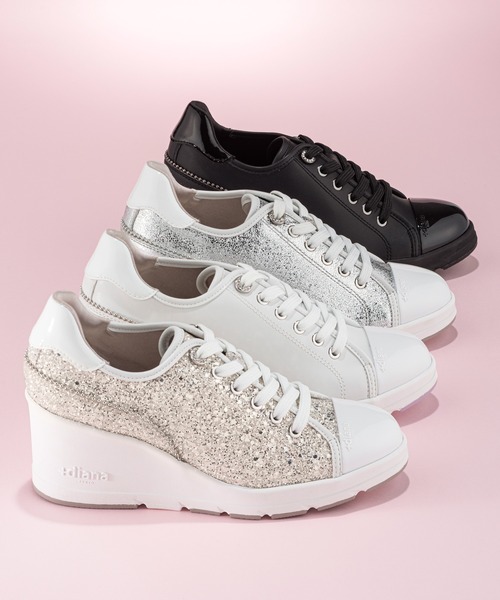 diana スニーカー 「軽量」ヒールアップスニーカー 6cm