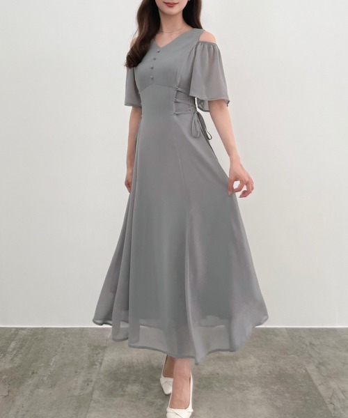 CENEA（セネア） ワンピース 2wayVネックシアーコルセットワンピース
