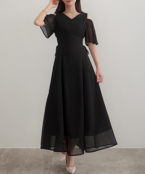 ワンピース 2wayVネックシアーコルセットワンピース : ZOZOTOWN