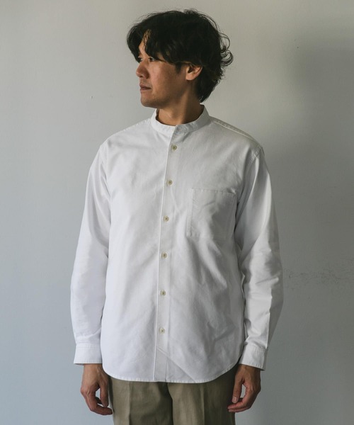 URBAN RESEARCH DOORS シャツ オックスバンドカラーシャツ
