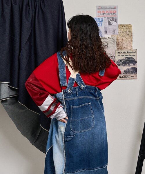 etsinta（エシンタ） スカート 「etsinta」リメイクデニムジャンスカ