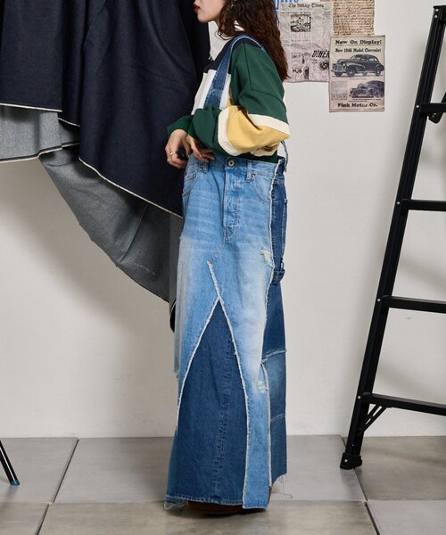 etsinta（エシンタ） スカート 「etsinta」リメイクデニムジャンスカ