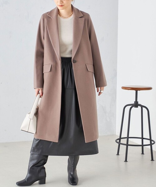 SHIPS（シップス） チェスターコート 36 ベージュ レディース