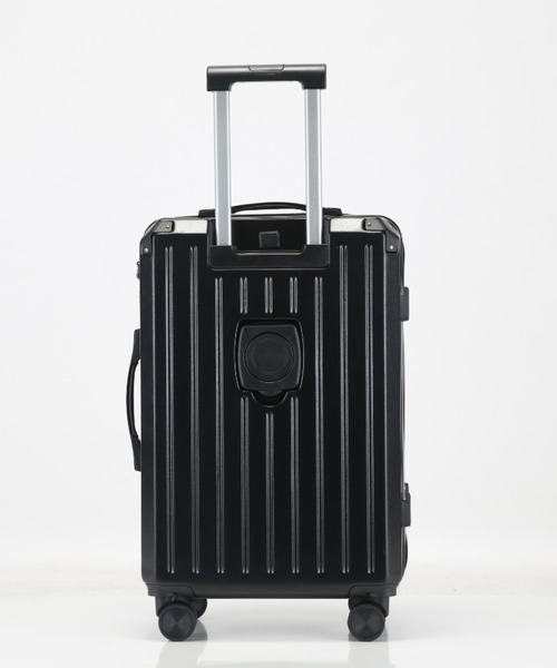 新品未使用　多機能スーツケース　60L 4〜7泊　ブラック⭐︎USBポート付き relac スーツケース ドリンクホルダー付き 多機能 キャリー