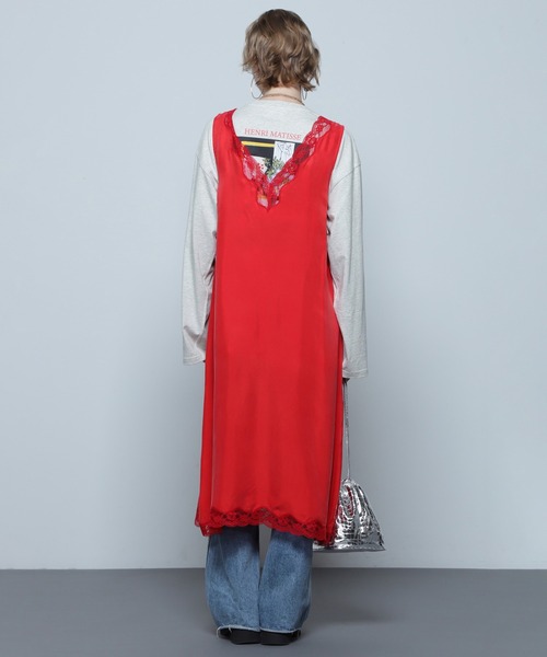 【新品同様】ROSE BUDノースリーブワンピース ROSE BUD ワンピース (CREOLME)Vネックスリーブレスワンピース
