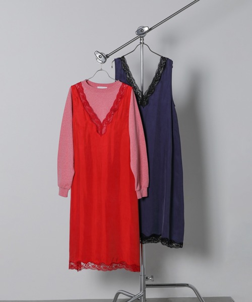   Vネック スリーブレス ワンピース ROSE BUD ワンピース (CREOLME)Vネックスリーブレスワンピース