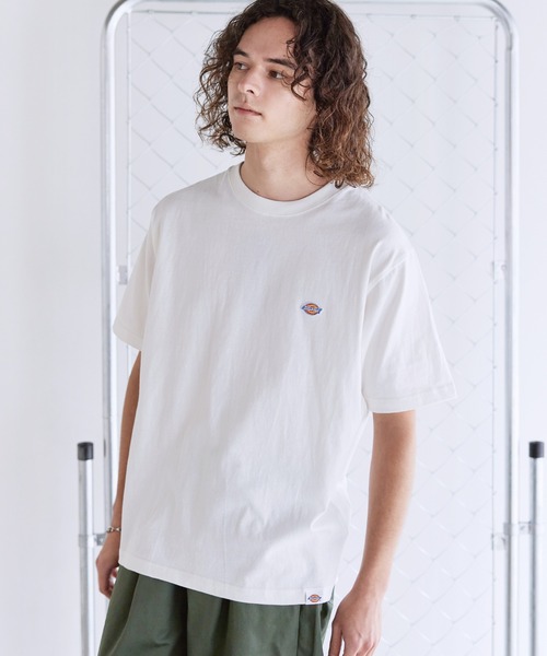 Dickies tシャツ 天竺ミニワッペンクルーネック半袖Tシャツ