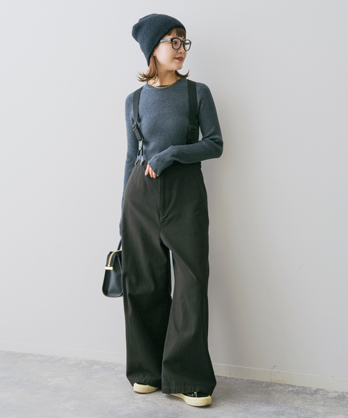 Spick&Span サスペンダー付きワーカーパンツ Spick＆Span パンツ 「追加2」サスペンダー付きワーカーパンツ