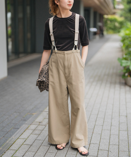 Spick&Span サスペンダー付きワーカーパンツ Spick & Span｜《追加2》サスペンダー付きワーカーパンツ