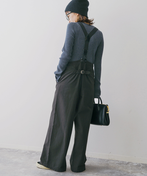【売り切り価格】サスペンダー付　ワーカーパンツ　オーバーオール Spick＆Span パンツ 「追加2」サスペンダー付きワーカーパンツ