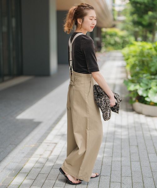 Spick&Span 2025SS サスペンダー付きワーカーパンツ 36 Spick＆Span パンツ 「追加2」サスペンダー付きワーカーパンツ
