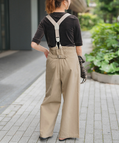 Spick&Span サスペンダー付きワーカーパンツ Spick＆Span パンツ 「追加2」サスペンダー付きワーカーパンツ