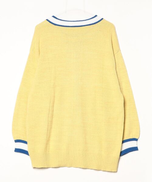 「SAN FRANCISCO」 ニットカーディガン ONE SIZE イエロー レディース_画像2