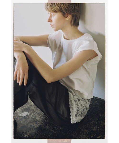 tシャツ ショルダー パッド フレンチスリーブ Tシャツ レディース