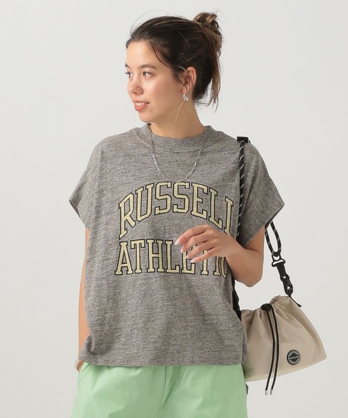 tシャツ RUSSELL別注 リメイクロゴTee レディース Russell Athletic tシャツ RUSSELL別注 ロゴTee レディース