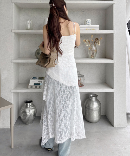 未使用！ リズリサ 花柄レースキャミワンピース ホワイト 未使用！ リズリサ 花柄レースキャミワンピース ホワイト - メルカリ