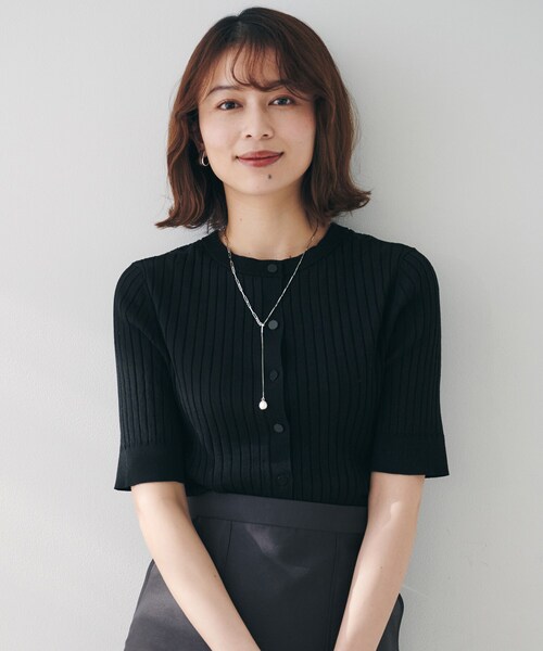 kagure グレー 五分袖ニットセーター kagure グレー 五分袖ニットセーター （かぐれ（カグレ）の