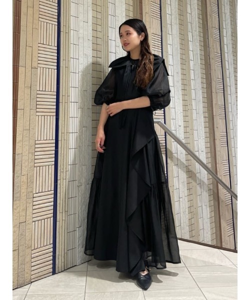 And Couture スカート オーガンジーラッフルティアードスカート