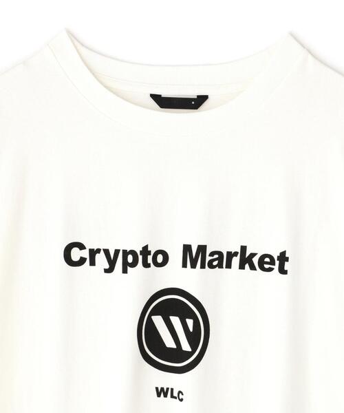 ホワイト ロゴ入り Tシャツ alexander wang - DISTRESSED LOGO SHORT SLEEVE TEE / コットン
