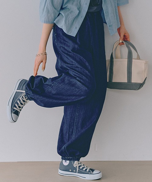 PEOPLESTYLE リジット生デニムパンツ バルーンジーンズ PEOPLESTYLE リジット生デニムパンツ バルーンジーンズ