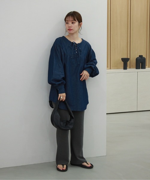 「feepur by saya」 長(zhǎng)袖チュニック MEDIUM アイボリー レディース
