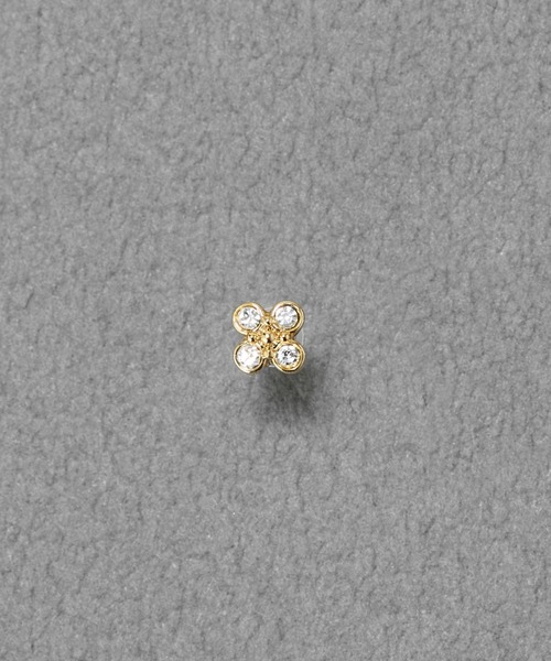 Phoebe（フィービー） ピアス 「K10」フラワービジューピアス(片耳