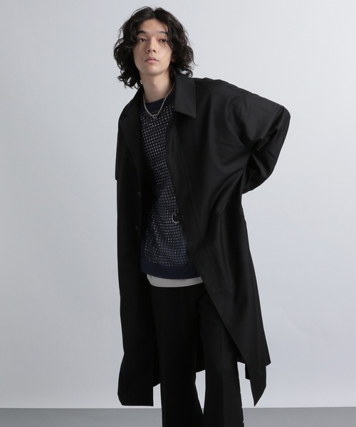 HARE（ハレ） ステンカラーコート FREE グレー メンズ : ZOZOTOWN