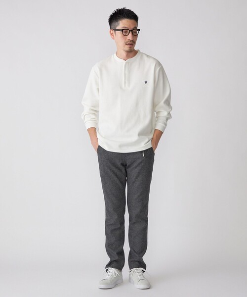 「SHIPS」 長袖Tシャツ MEDIUM ホワイト メンズ