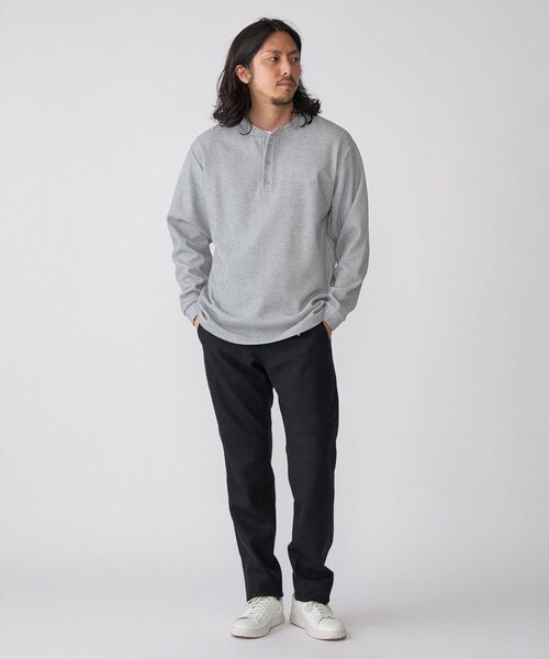「SHIPS」 長袖Tシャツ MEDIUM ホワイト メンズ