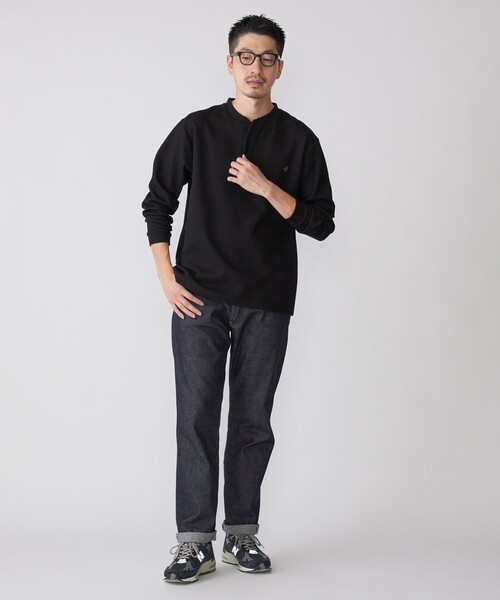 「SHIPS」 長袖Tシャツ MEDIUM ホワイト メンズ