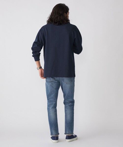 「SHIPS」 長袖Tシャツ MEDIUM ホワイト メンズ