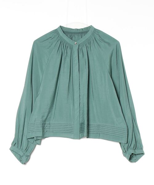 「green label relaxing」 長袖ブラウス FREE ダークグリーン レディース