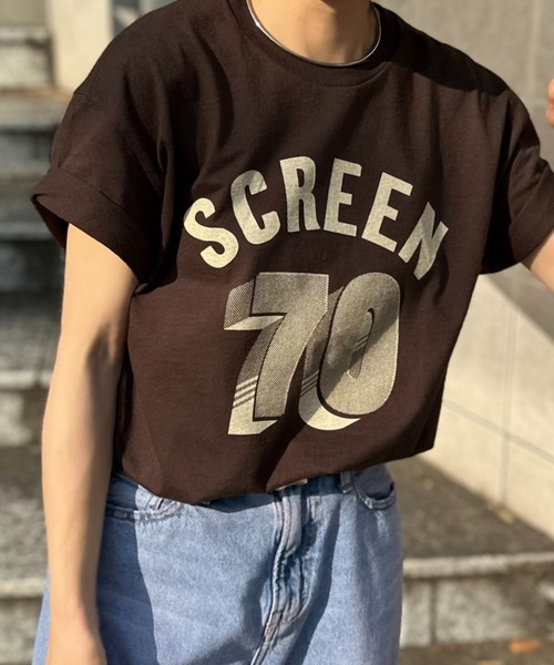 mi via loca tシャツ 半袖 「GILDAN」SCREEN 70 ナンバーロゴTシャツ