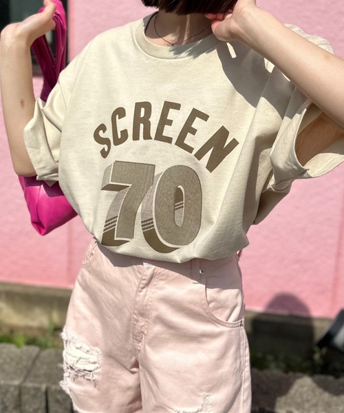 mi via loca tシャツ 「GILDAN」SCREEN 70 ナンバーロゴTシャツ