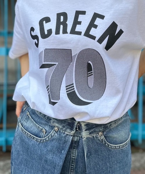 mi via loca tシャツ 半袖 「GILDAN」SCREEN 70 ナンバーロゴTシャツ