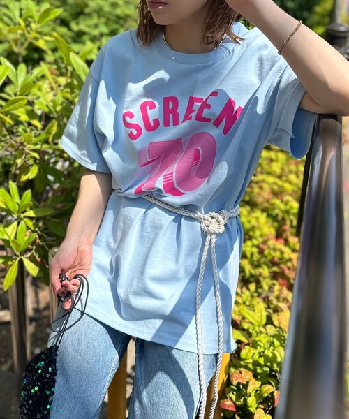 mi via loca tシャツ 半袖 「GILDAN」SCREEN 70 ナンバーロゴTシャツ