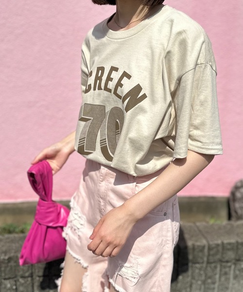 mi via loca tシャツ 半袖 「GILDAN」SCREEN 70 ナンバーロゴTシャツ