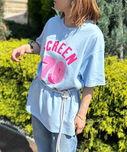 mi via loca tシャツ 半袖 「GILDAN」SCREEN 70 ナンバーロゴTシャツ