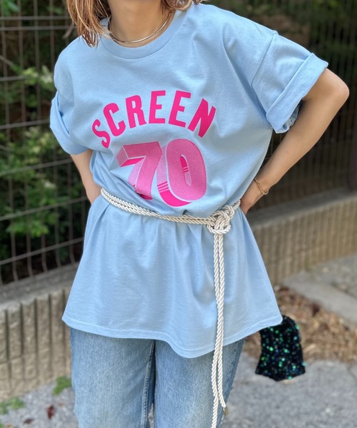 mi via loca tシャツ 「GILDAN」SCREEN 70 ナンバーロゴTシャツ