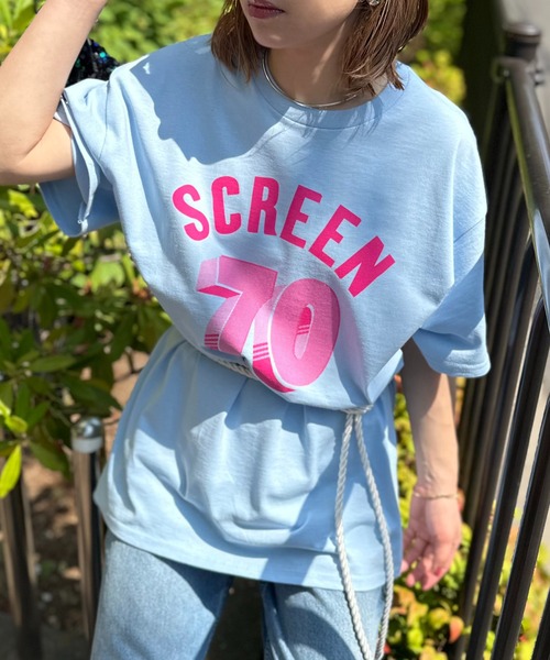 mi via loca tシャツ 半袖 「GILDAN」SCREEN 70 ナンバーロゴTシャツ